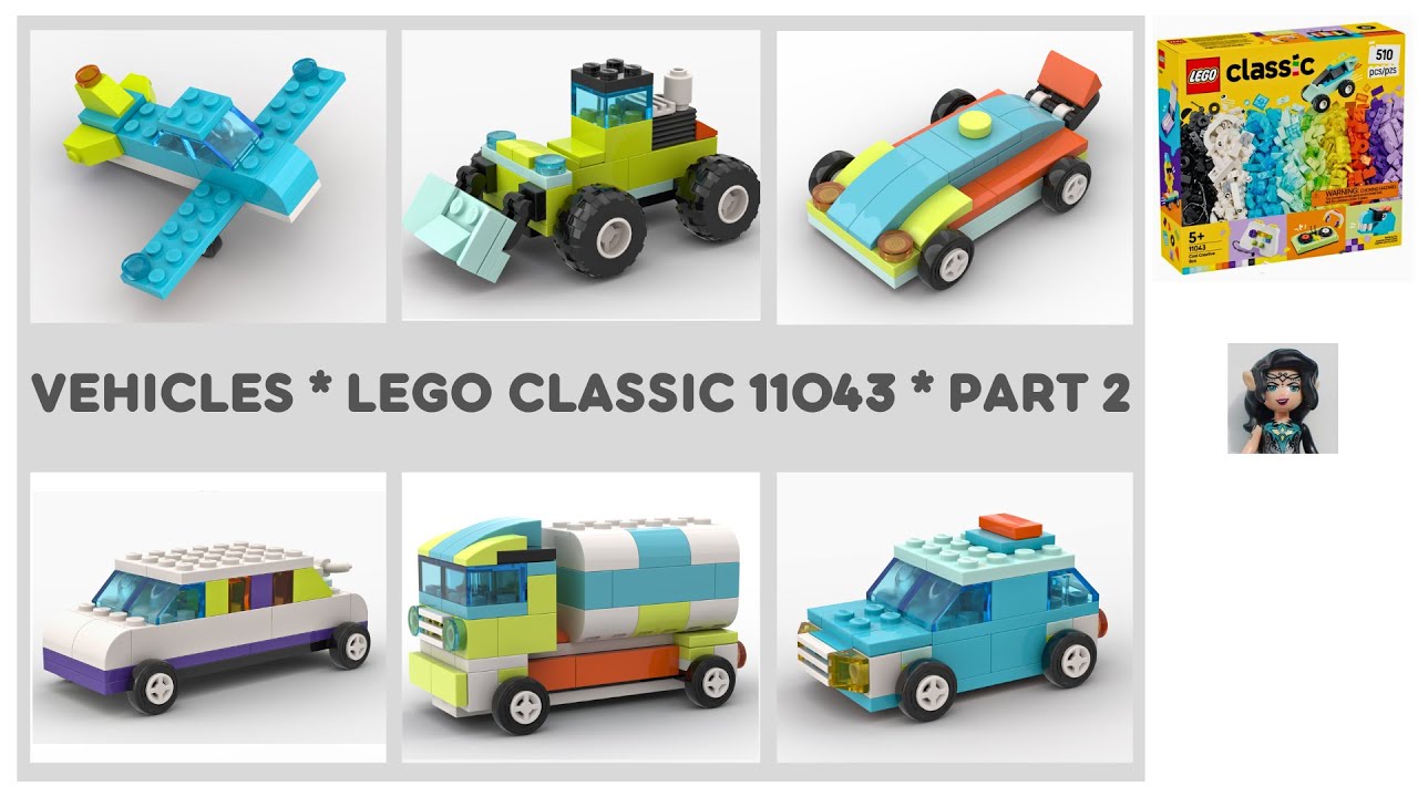 VEHICLES Lego classic 11043 ideas How to build Plane Car Truck