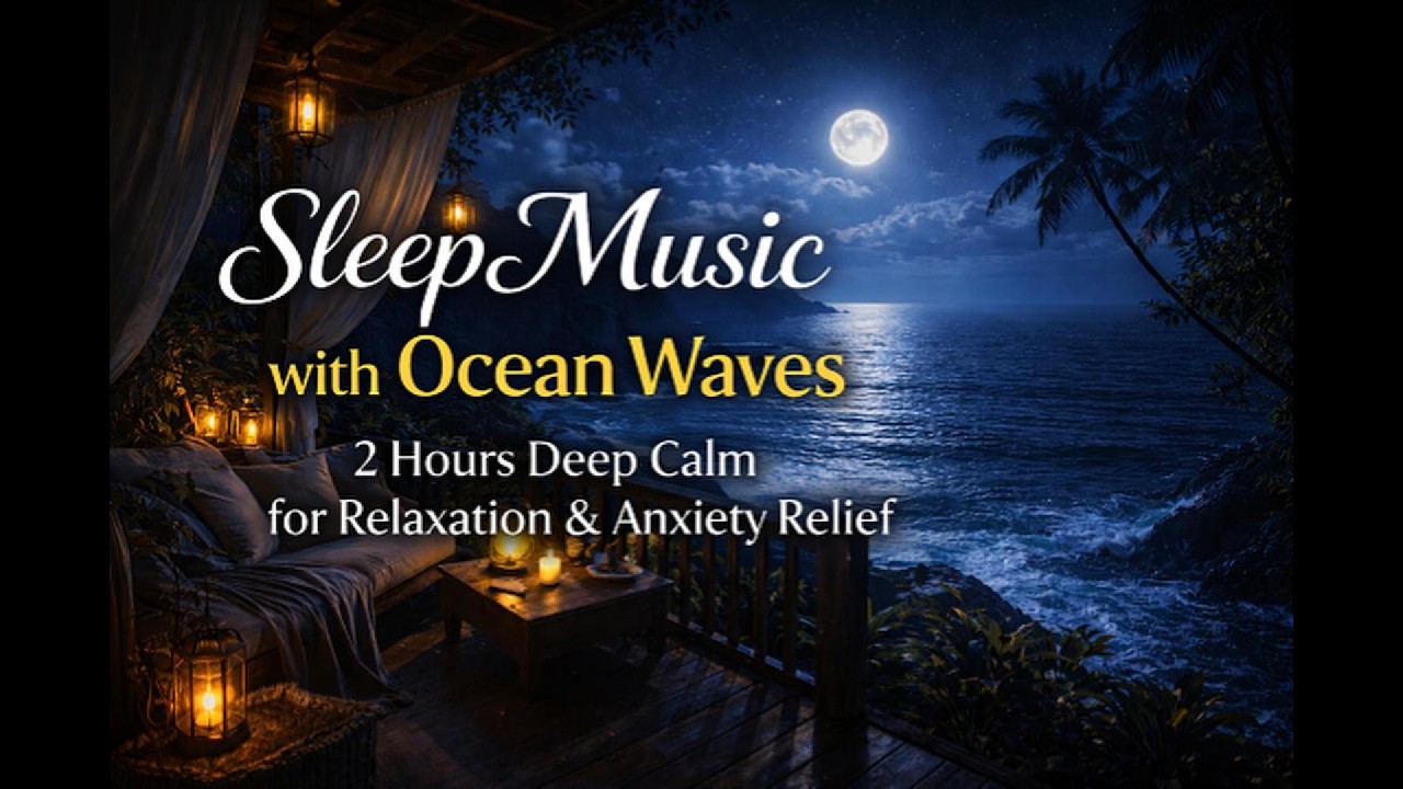2 Hours Sleep Music with Ocean Waves | Deep Relaxation & Anxiety Relief