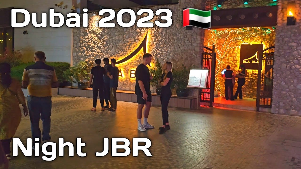Dubai 🇦🇪 Night JBR Walking Tour (Jumeirah Residence Residence) 4K HDR