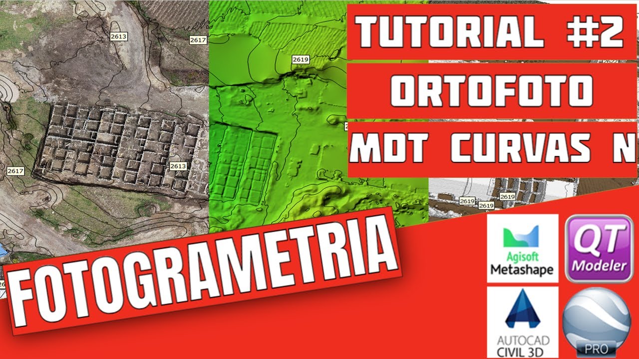 Tutorial #2 Fotogrametria con Drone | Agisoft Metashape | ortofoto MDT curvas nivel | Autocad Civil