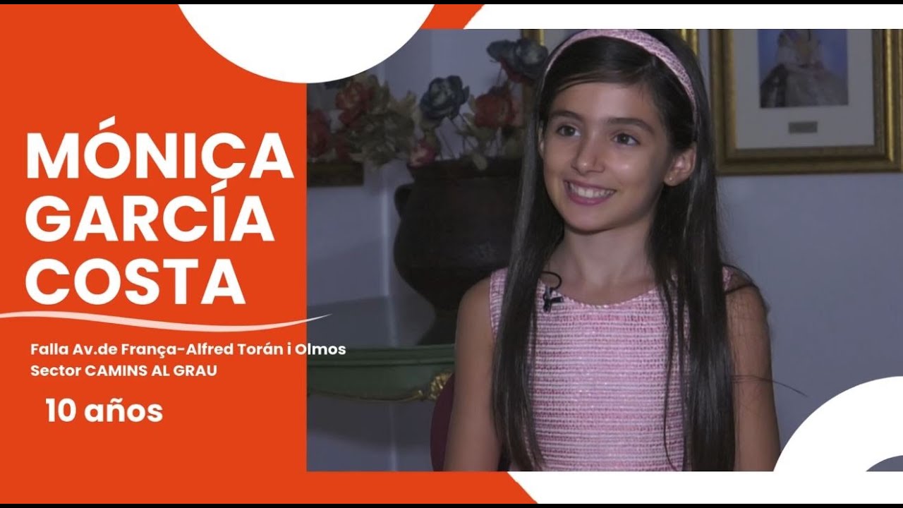 Candidatas a Fallera Mayor Infantil de Valencia 2025: Mónica García Costa