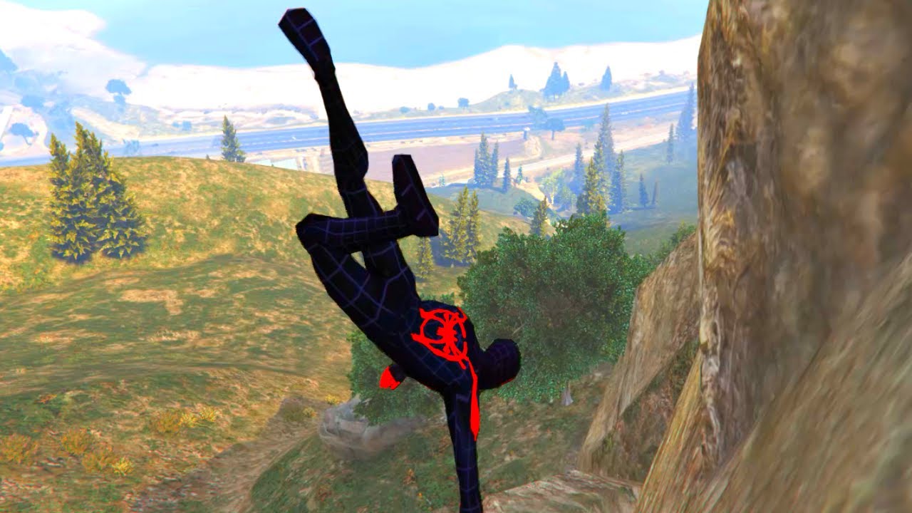 GTA 5 Epic Ragdolls | A BAD DAY For SPIDERMAN Miles Morales | Jumps Funny Fails Ep.7