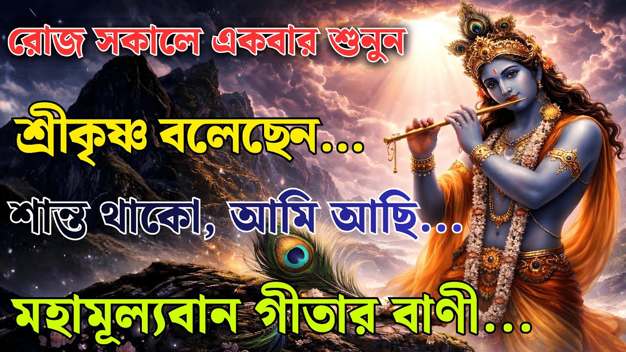 সব থেমে গেছে মনে হচ্ছে? কৃষ্ণ বলছেন—শান্ত থাকো | Krishna Bhakti Bangla.