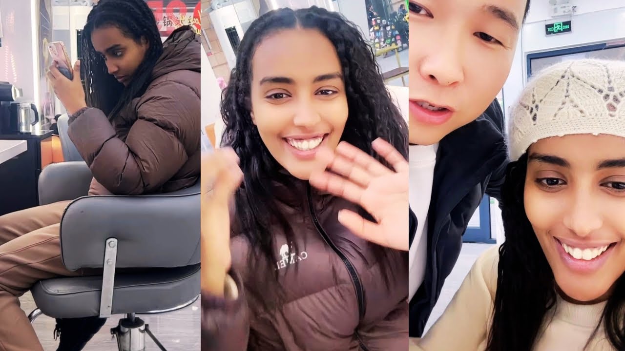 Peng Shuai takes Yiman to get his hair done