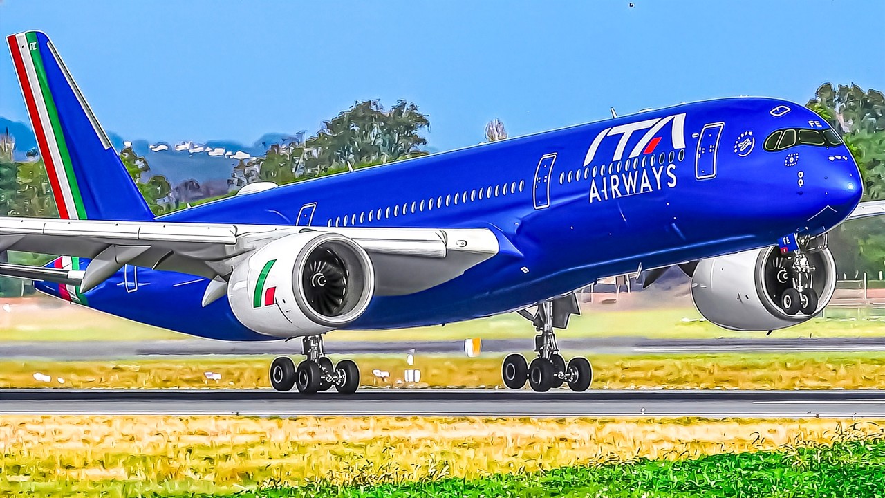 ✈️ 60 BIG PLANE TAKEOFFS & LANDINGS from UP CLOSE 🇮🇹 Rome Fiumicino Airport Plane Spotting
