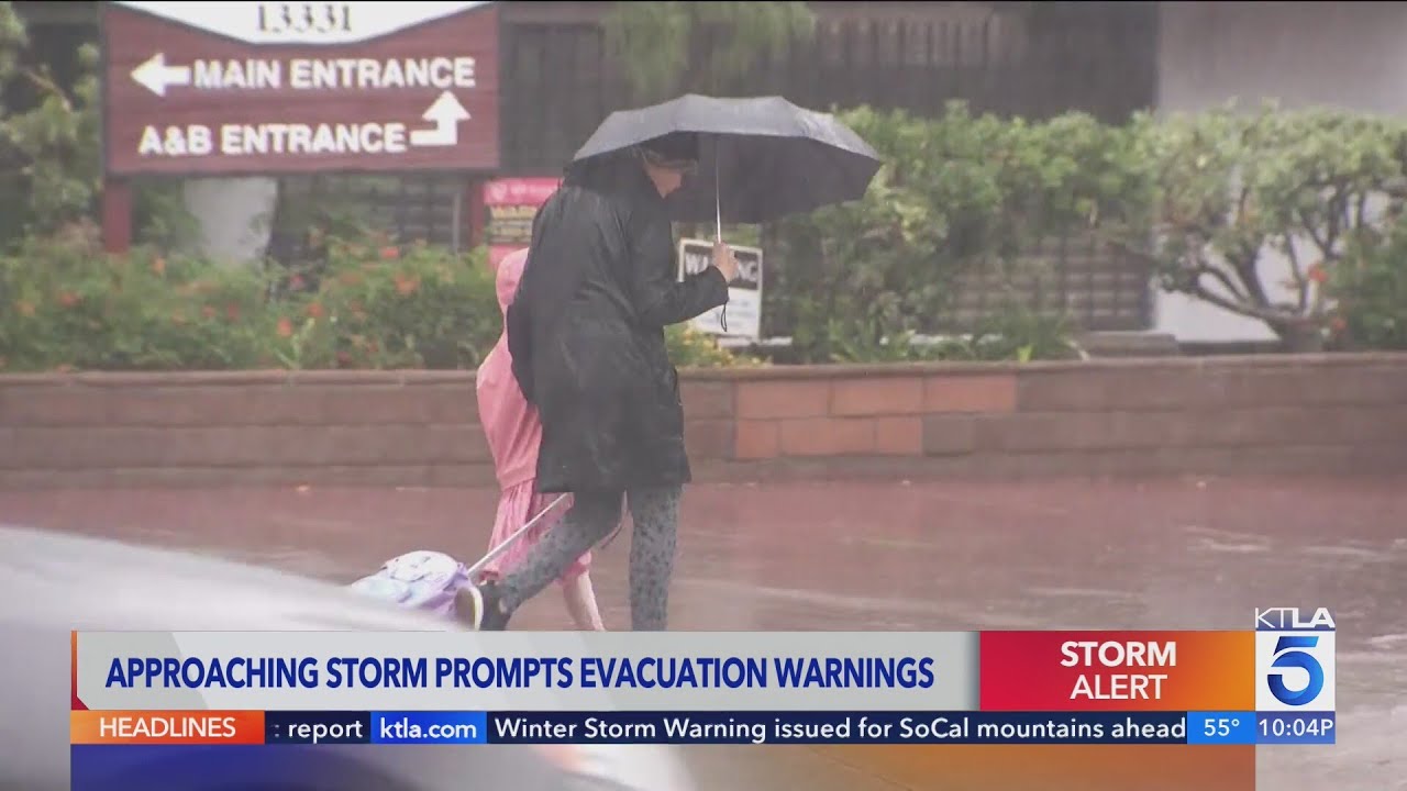 Approaching storm prompts evacuation warnings