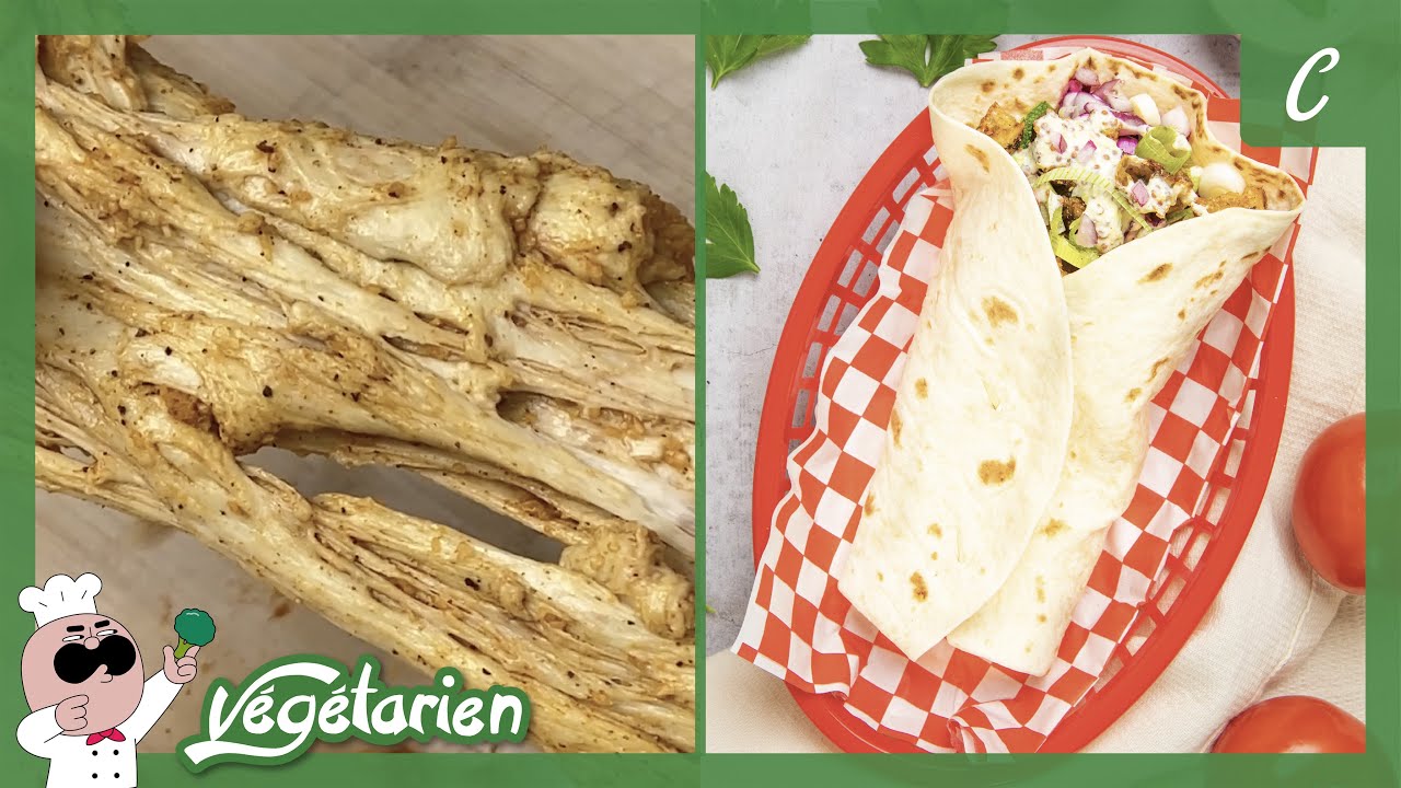 Shawarma végé 🥙🧐 On transforme de la farine en poulet !