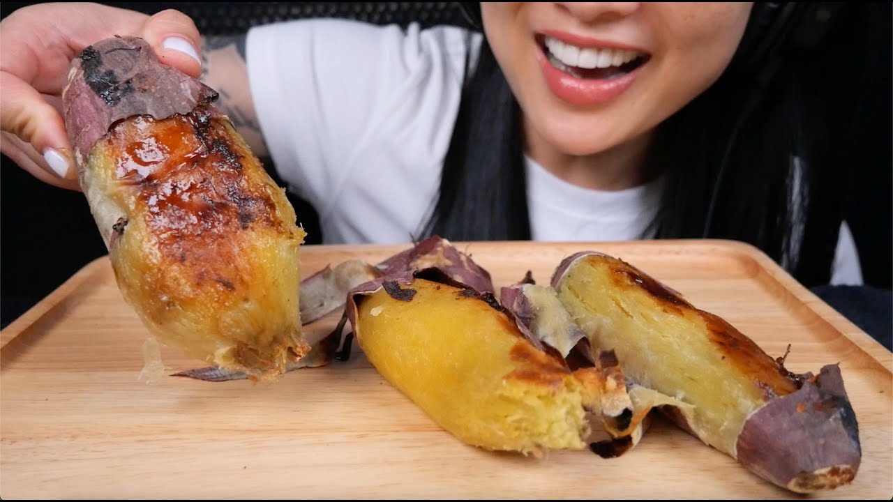 YOUR REQUEST *JAPANESE SWEET POTATOES (ASMR RELAXING EATING SOUNDS) LIGHT WHISPERS | SAS-ASMR