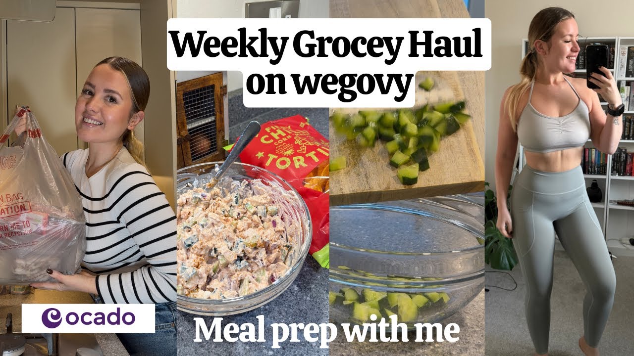 WEEKLY GROCERY HAUL ON WEGOVY | My meal plan + meal prep for the week