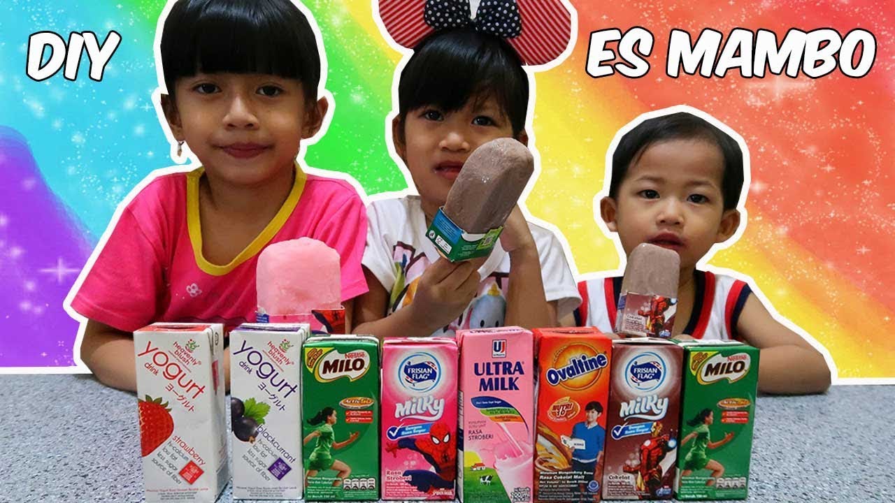 DIY Es Mambo Ultra Milk, Bikin Es Krim Stik Paling Mudah??? Es Krim Milo | DIY Easy Ice Cream
