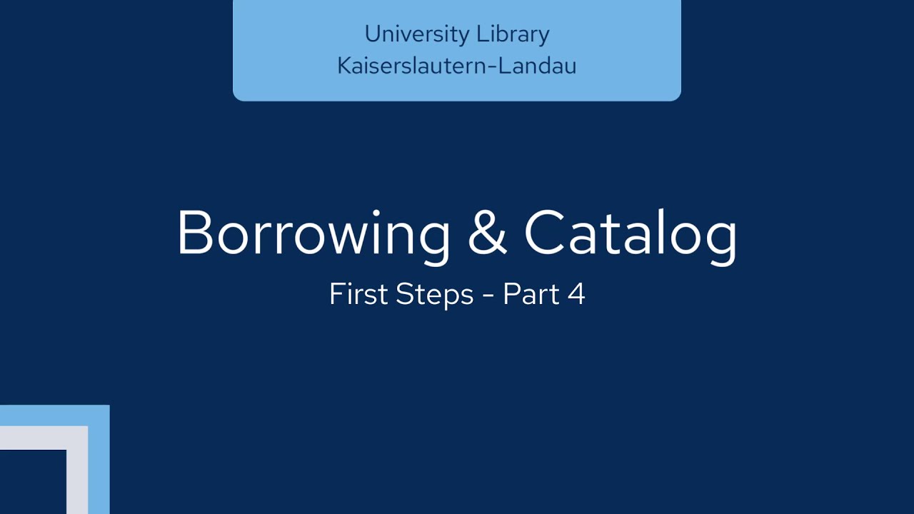 First steps - Part 4: Borrowing & the Catalog