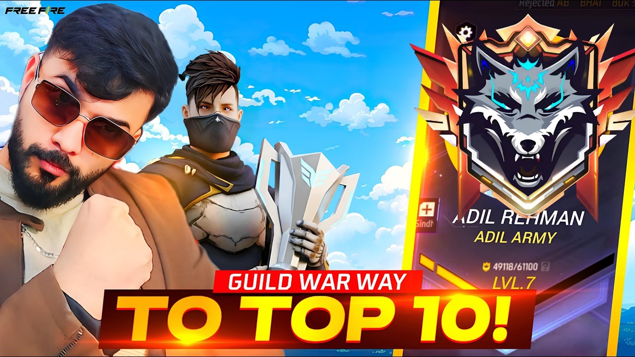 [LIVE] Guild War Challenge  🥰 Way TO Top 100🎮Free Fire