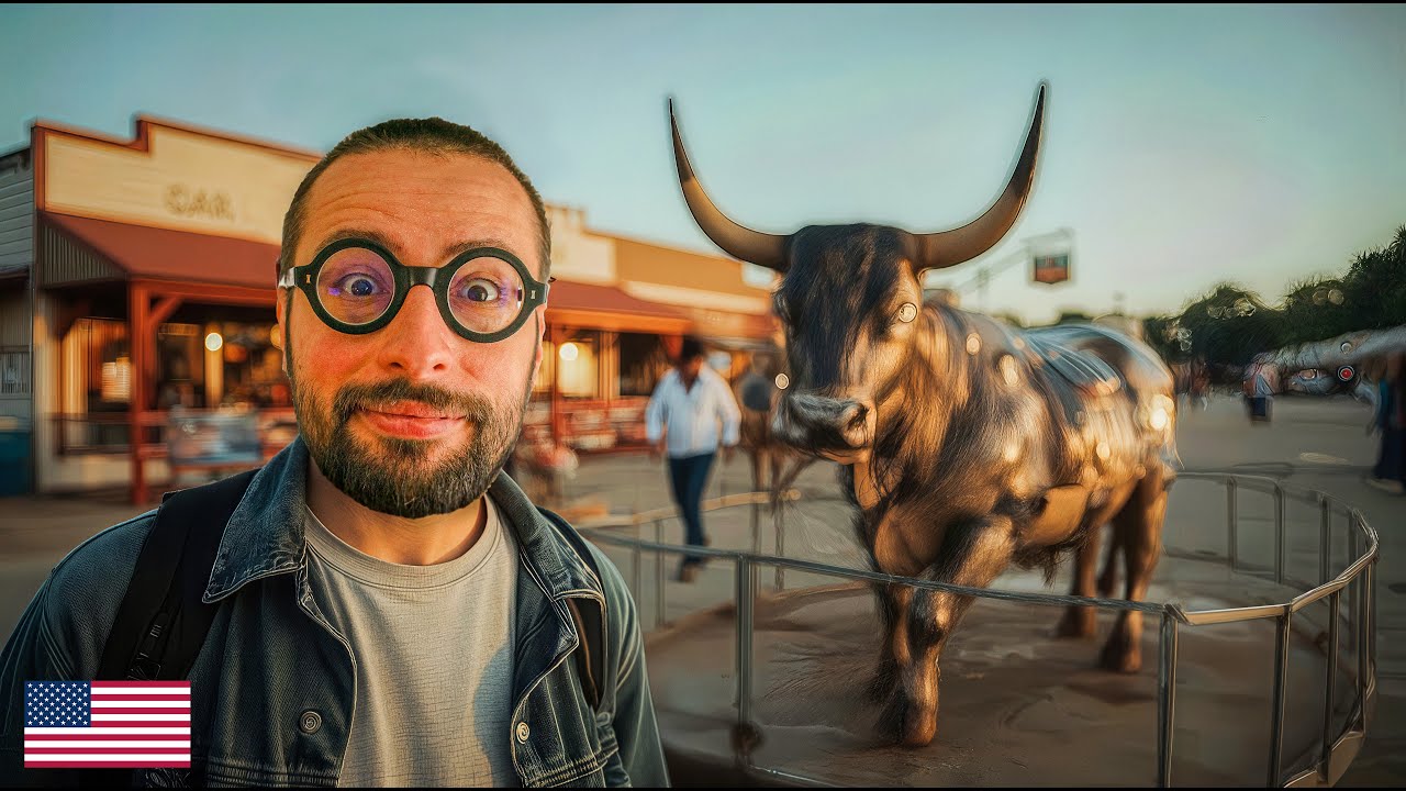 Nu mă așteptam la asta într-un orășel american. M-am urcat pe un taur electric