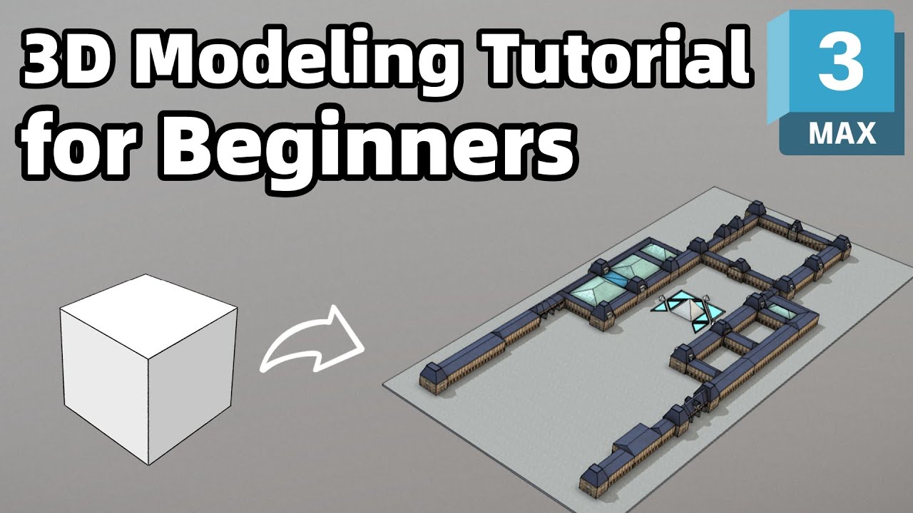 3ds Max Tutorial | Create the Louvre Museum from a Cube (Step by Step Modeling)