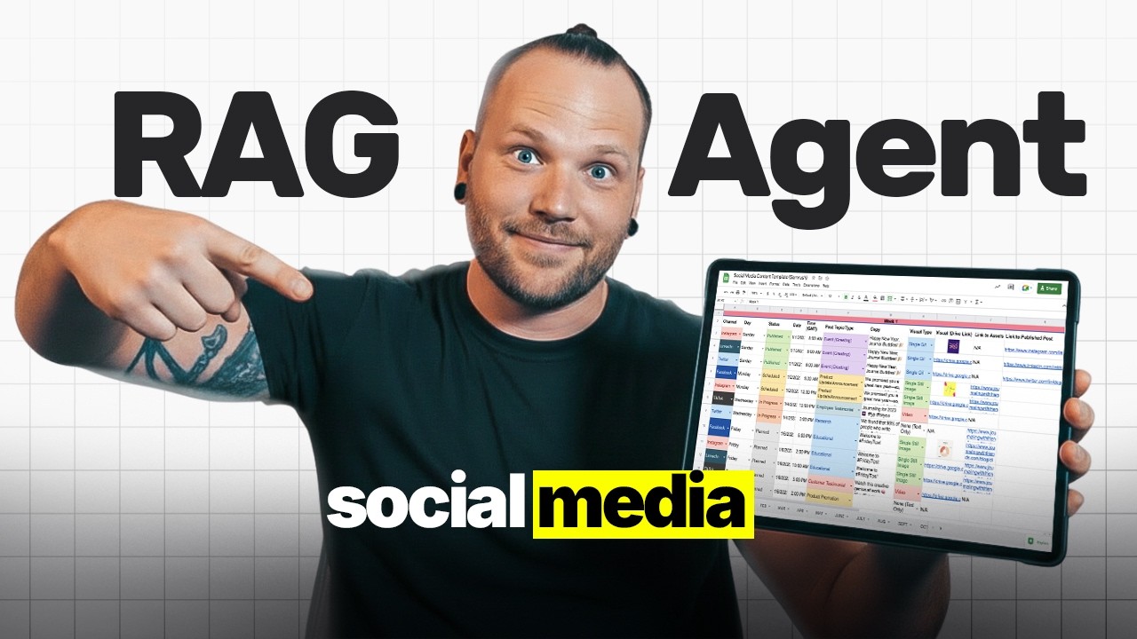 Watch Me Build a RAG AI Agent to Grow My Social Media LIVE (No-Code)