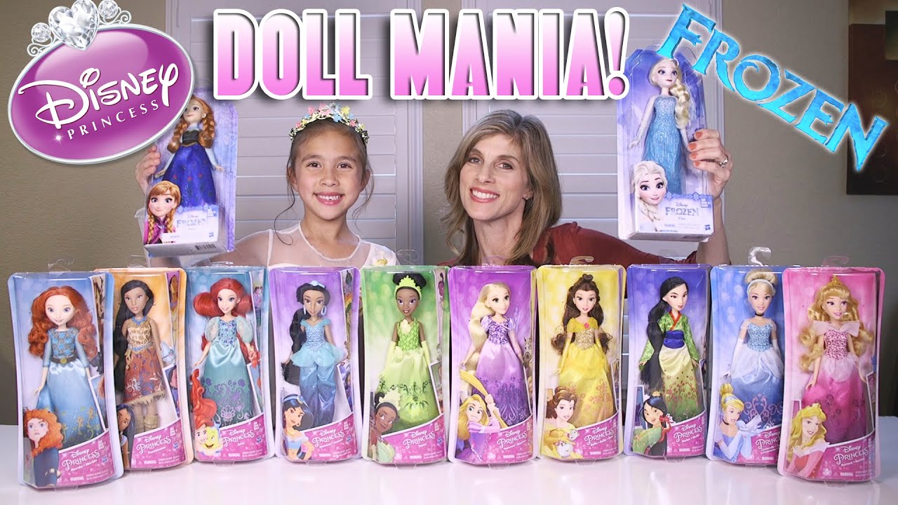 Frozen Elsa & Anna + More! | NEW 2016 Disney Princess Royal Shimmer Dolls from Hasbro | Unboxing Day