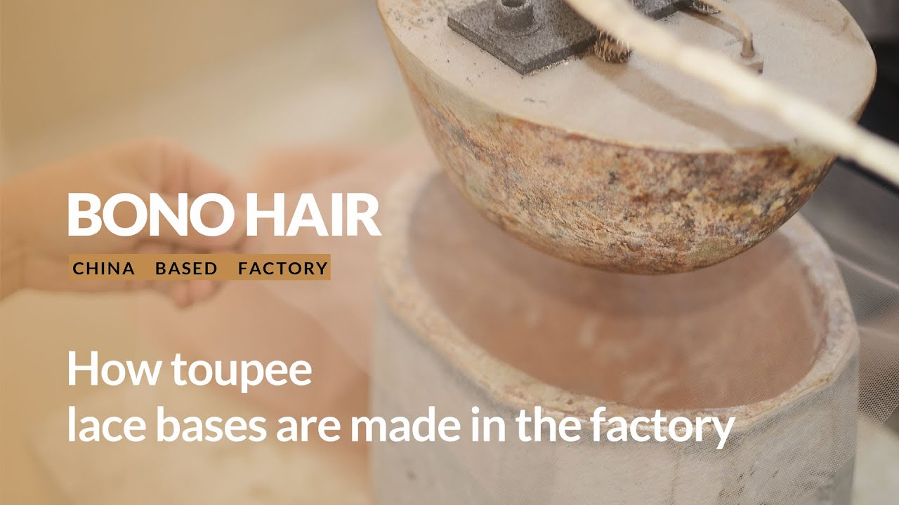 How toupee lace bases are made in the factory | Bono Hair | Hair System