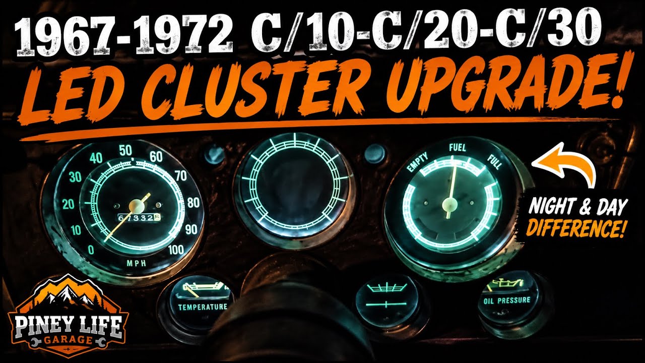 How to install Led bulbs in a instrument cluster for a 1967-1972, C/10, C/20, C/30  Chevrolet truck