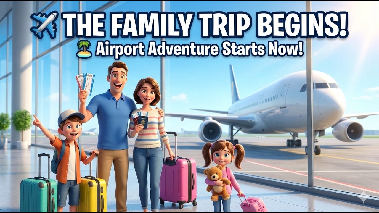 Family Trip to the Airport  Learn English with Fun A2 Level  #learnenglish #dailyenglish