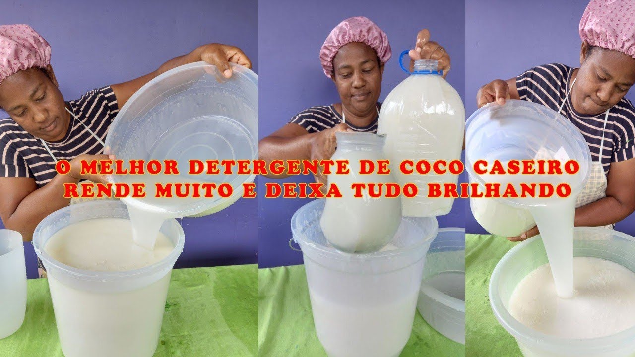 O melhor detergente de coco caseiro, rende muito e deixa tudo brilhando.