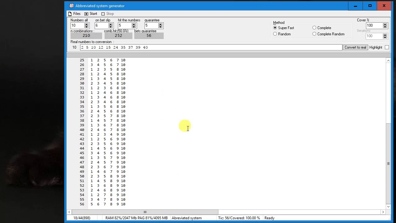 LottoCAD Systemy Skrócone, Abbreviated Lotto Systems