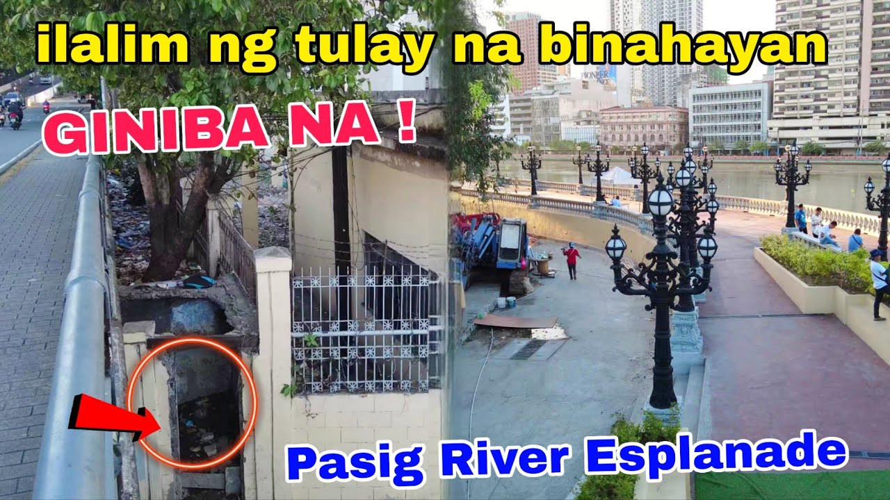 Ilalim ng tulay na Binahayan GINIBA NA !Ginawang Pasyalan Pasig River Esplanade Mcarthur Bridge 2026