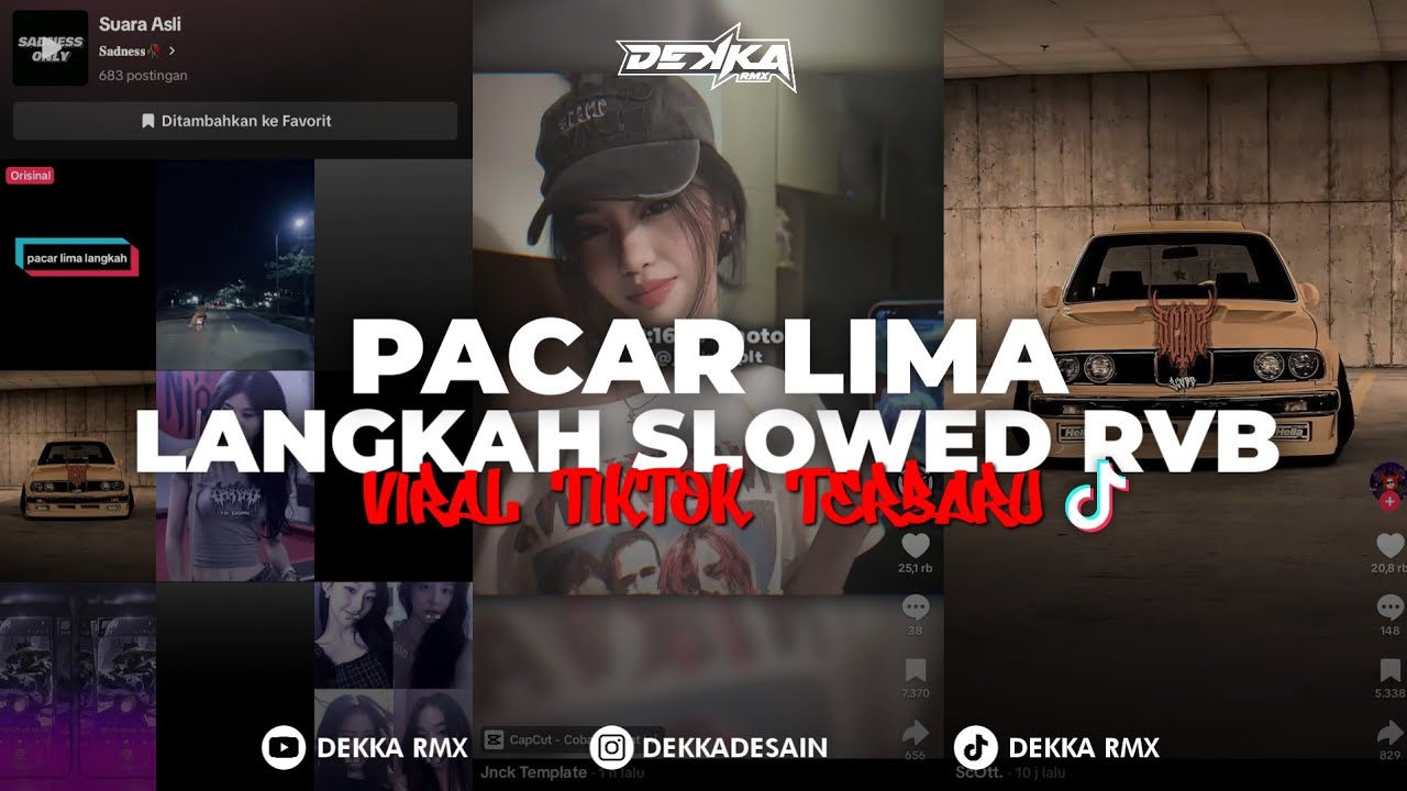 DJ PACAR LIMA LANGKAH SLOWED RVB TIKTOK VERSION | VIRAL TIKTOK TERBARU 2025