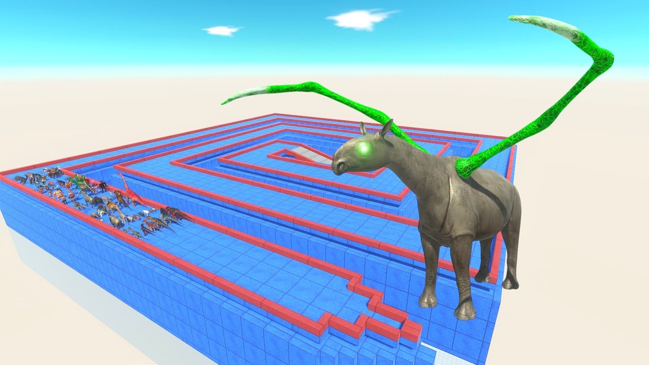 ESCAPE FROM ALIEN PARACERATHERIUM #13 - Animal Revolt Battle Simulator - ARBS