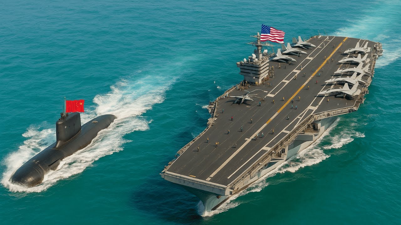 Chinese Submarine SURFACES Next to US Aircraft Carrier – BIG MISTAKE
