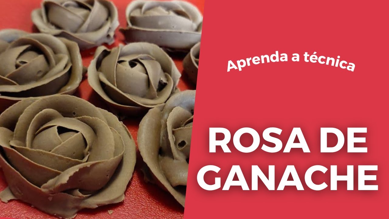 Técnica da rosa de ganache