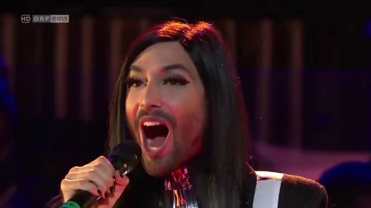 Conchita Wurst Firestorm at Sydney Opera House