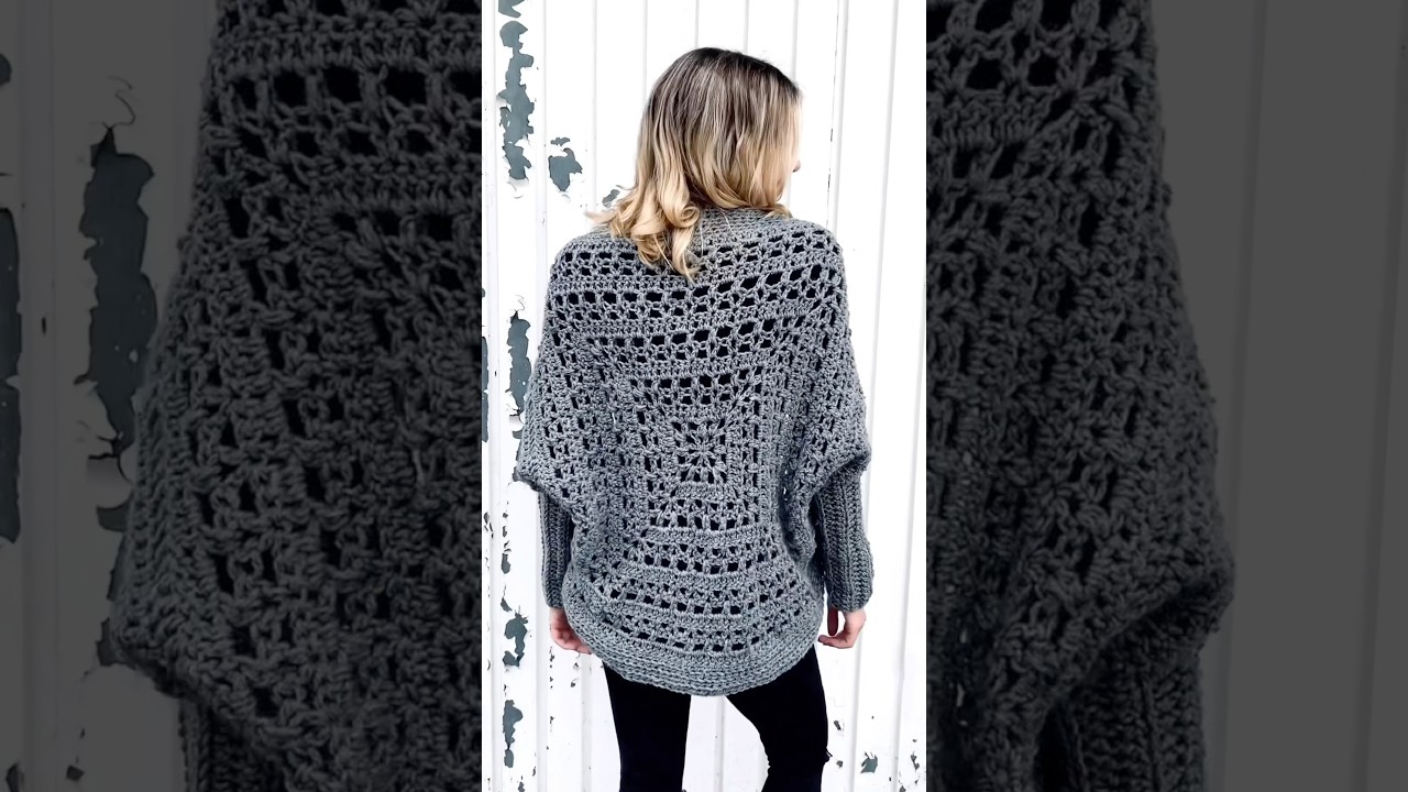 Very easy shrug! Free pattern in sizes S-5XL 🥰 #crochet