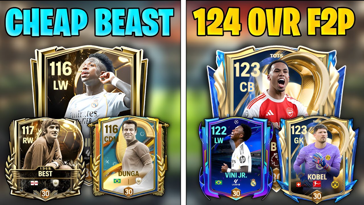 ДЕШЕВЫЙ ЗВЕРЬ против КОМАНДЫ 124 OVR F2P | FC Mobile