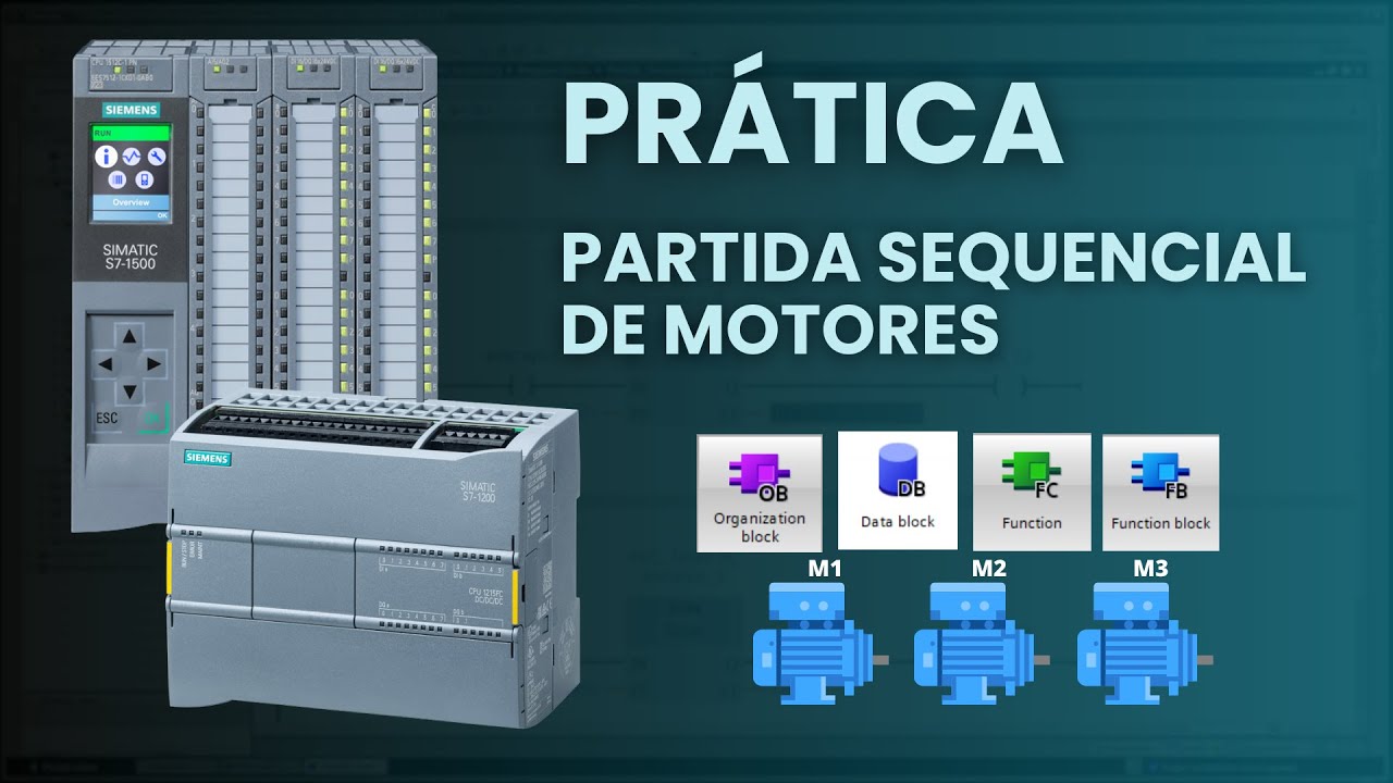 Programando Partida Sequencial Motores com TIA PORTAL na Prática | INETEC Masterclass AULA 3