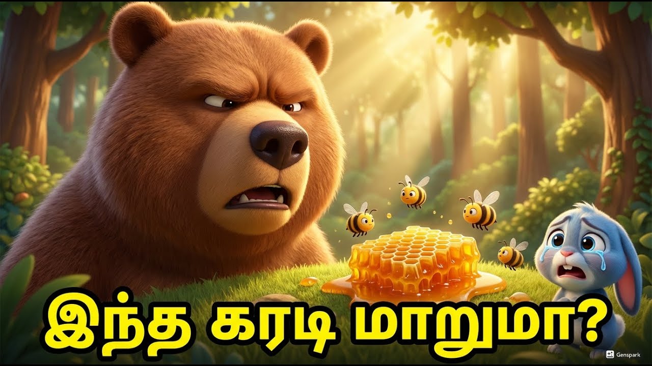இந்த கரடி மாறுமா? 🐻 | கோவக்கார கரடி மாறிய கதை | Tamil Kids Moral Story