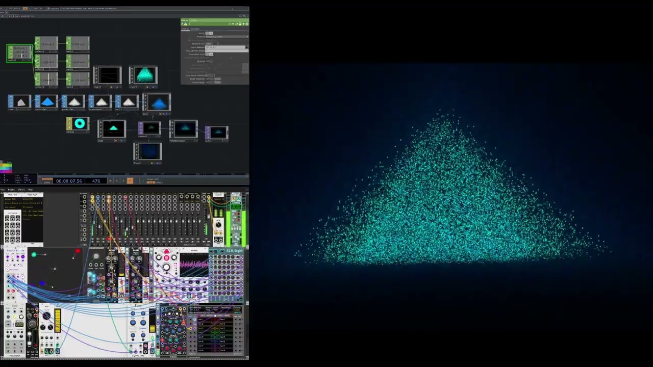 I made a relaxing scene with TouchDesigner and vcv rack