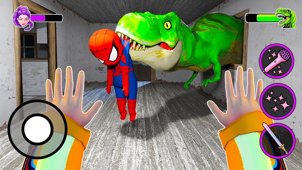 Playing as Rumi KPOP vs T-Rex Dinosaur in Granny House - Funny Horror Animation