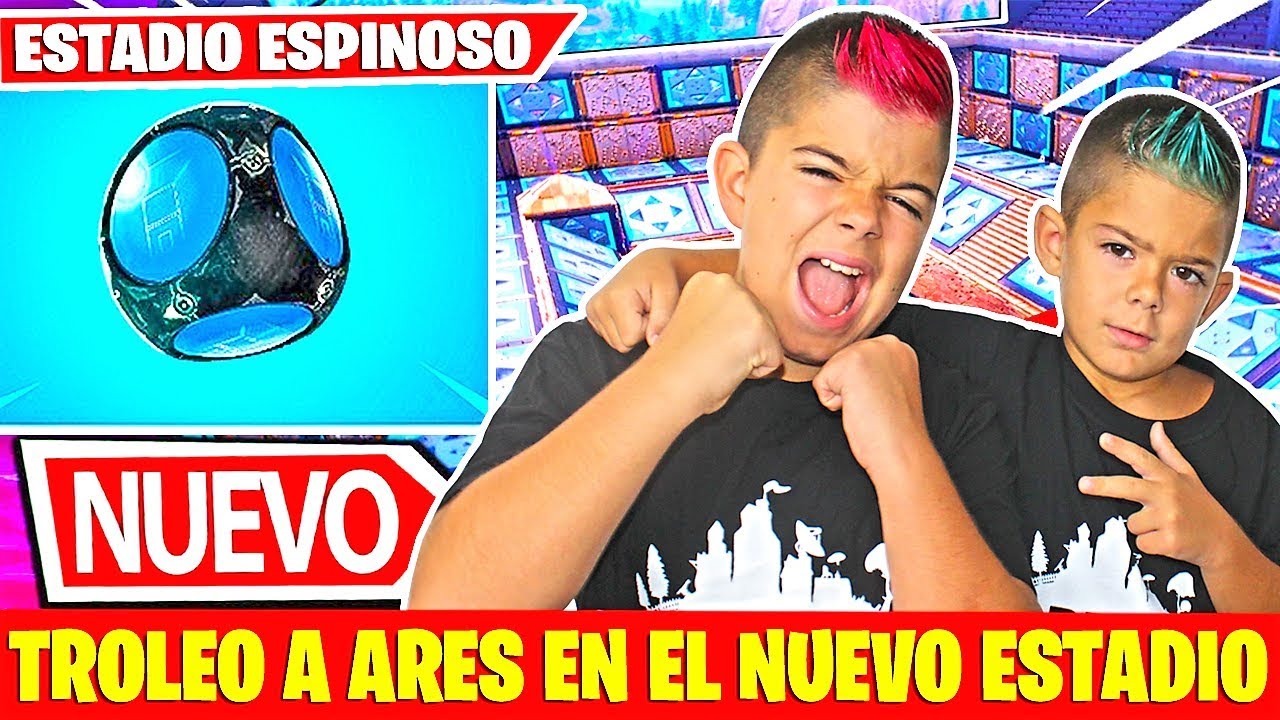 TROLLEO A ARES EN EL ESTADIO ESPINOSO EN FORTNITE!!! PATIO DE JUEGOS PS4