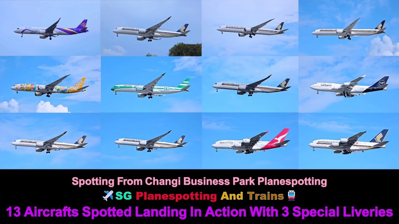 [First Planespotting Of 2026] Changi Business Park Planespotting With 13 Aircrafts Landing In Action