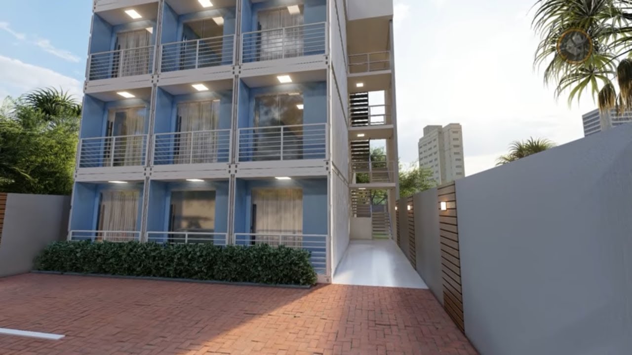 KITNET container tipo apartamento container modelo studio para investir e alugar