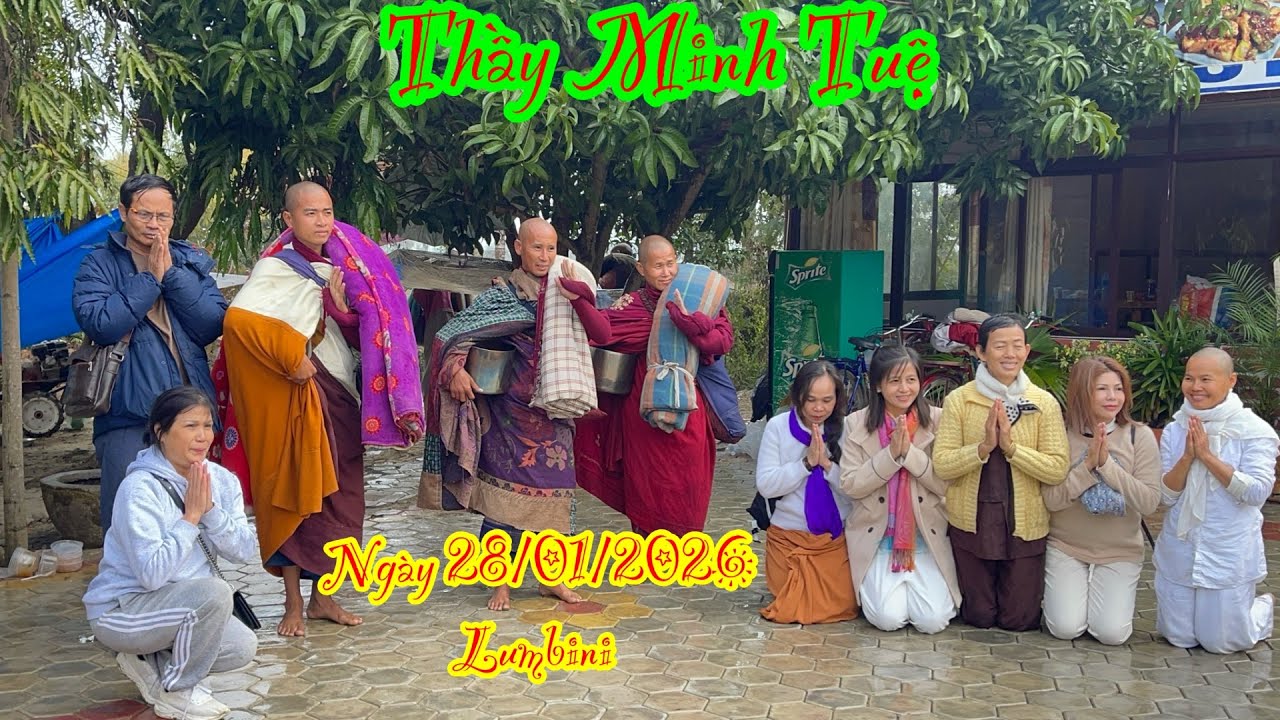 Mặc trời mưa giông,Thầy tôi vẫn khất thực , vẫn an nhiên tự tại 28/01/2026