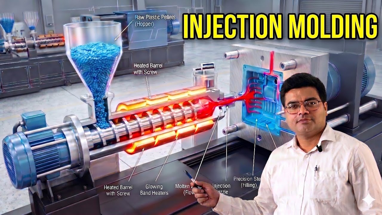 What is Injection Molding?? Industrial exposure & 3D technical simulations for B Tech,CPET & Diploma