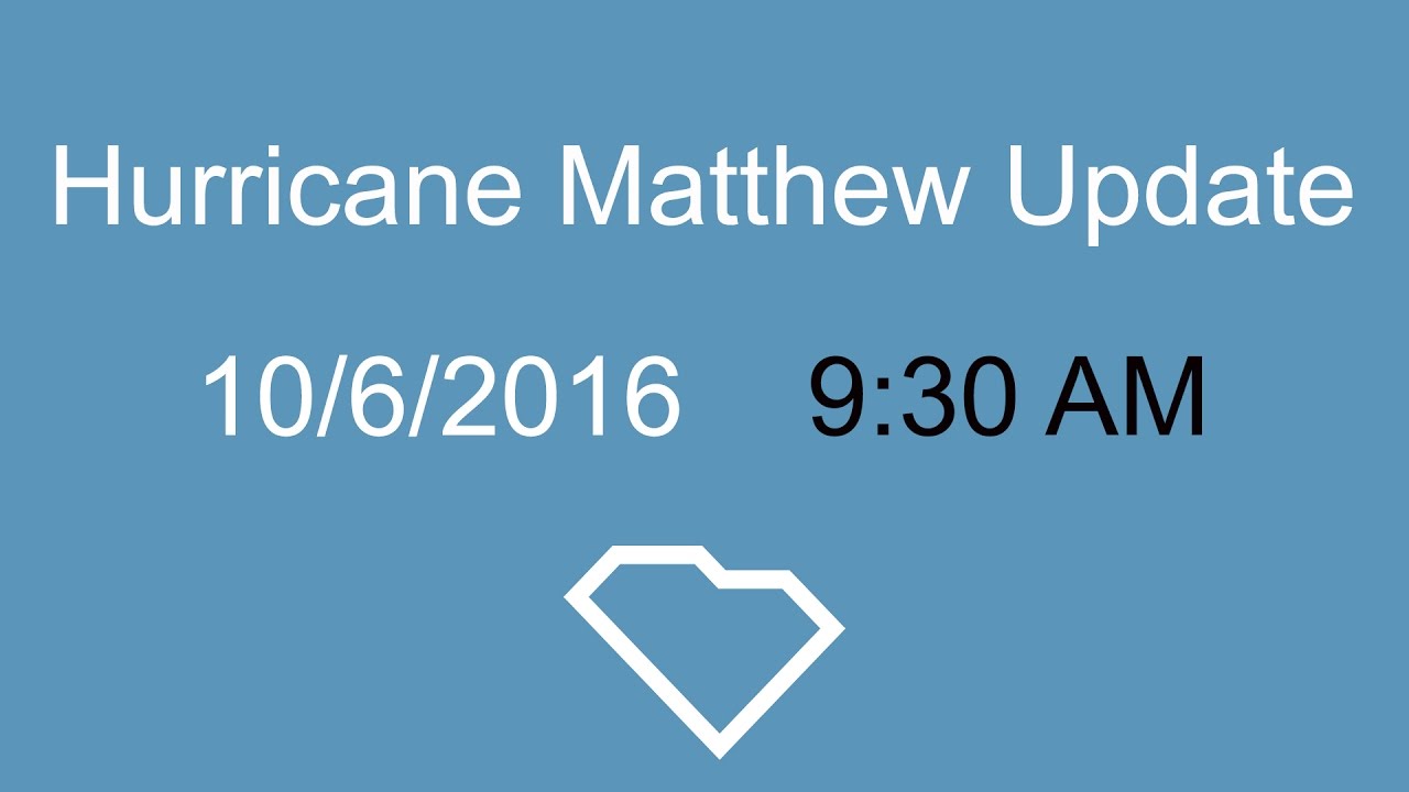 Hurricane Matthew Update: 10/06/16 - 9:30 AM