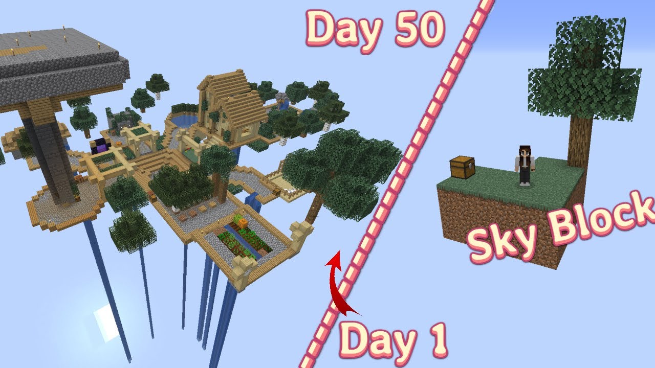I Survived 50 Days on the Original SKY BLOCK in Minecraft SURVIVAL