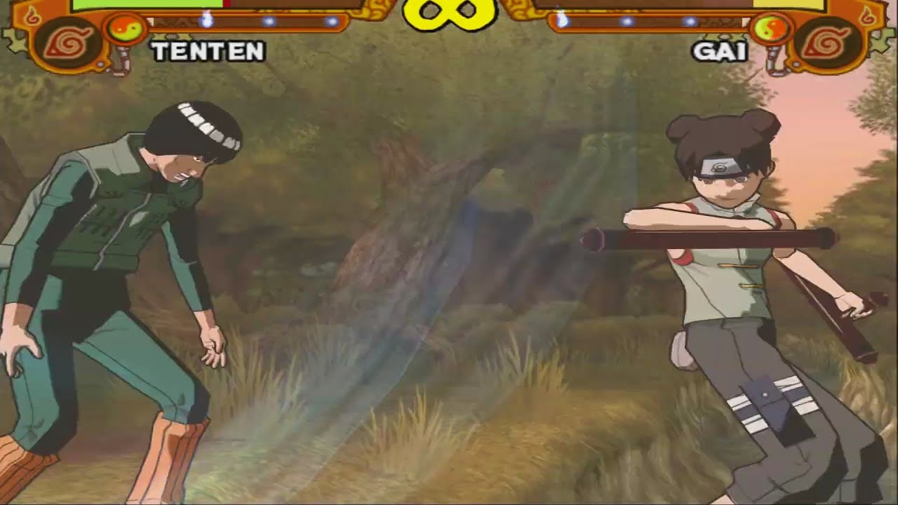 {Tenten (Clássico) Vs Guy} Naruto Shippuden Ultimate Ninja 5