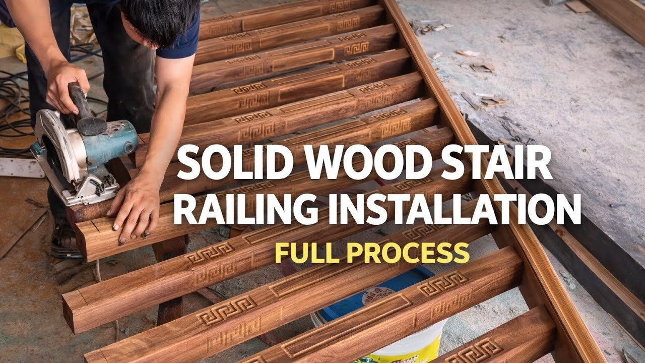Satisfying Solid Wood Stair Railing Installation Process