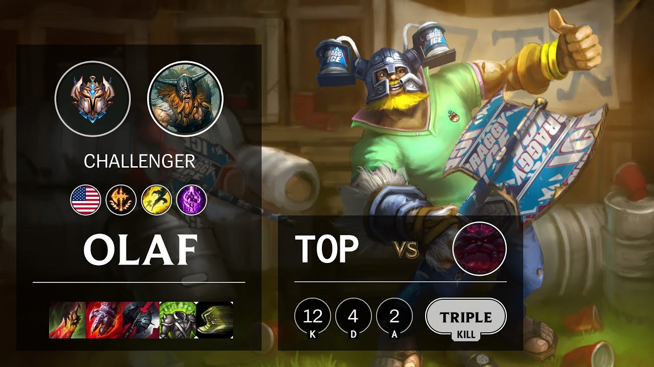 Olaf Top vs Ornn - NA Challenger Patch 10.16