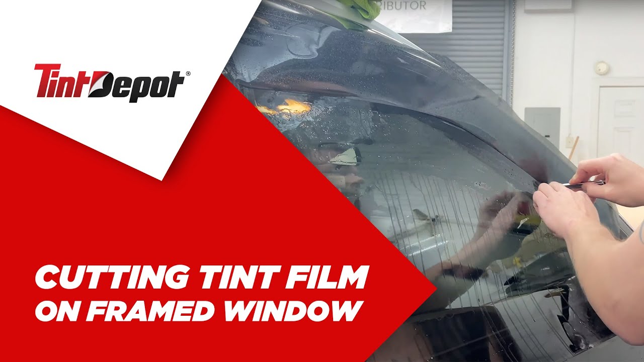 Cutting Tint Film on Framed Window - Side Window Tinting