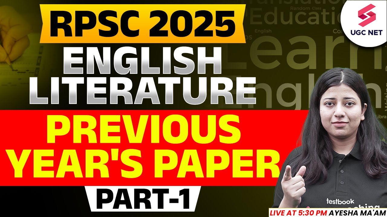 RPSC Assistant Professor English Literature Previous Year Paper | RPSC Assistant Pof. By Ayesha Mam