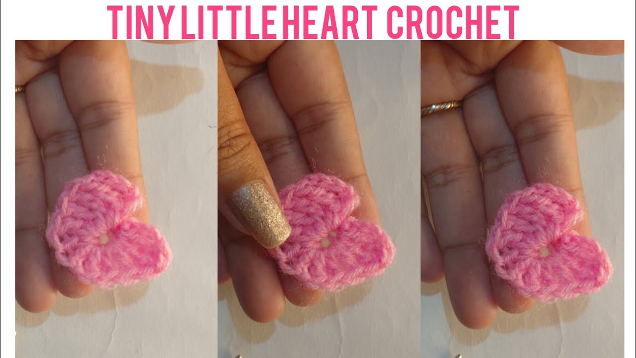 How to crochet tiny heart  |easy and quick for absolute beginners |